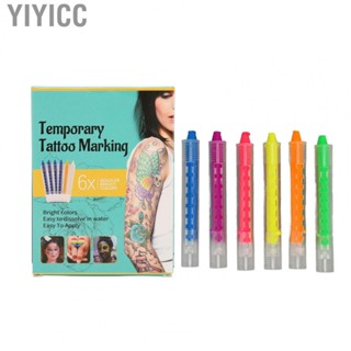 Yiyicc Hair Chalk Pens  Makeup Tattoo Hair Chalk Pens 6pcs Washable  for Party