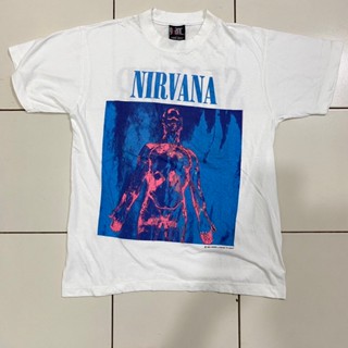 เสื้อยืด พิมพ์ลาย Nirvana THAILAND VINTAGE BOOTLEG BAND ไม่มีการเย็บด้านข้าง