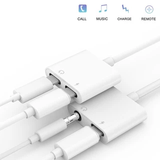 อะแดปเตอร์สายแปลงสำหรับ i-os สายแปลงต่อหูฟัง 3.5มม. พร้อมชาร์จไฟ for I-OS To Aux3.5 Adapter สายแปรงหูฟัง