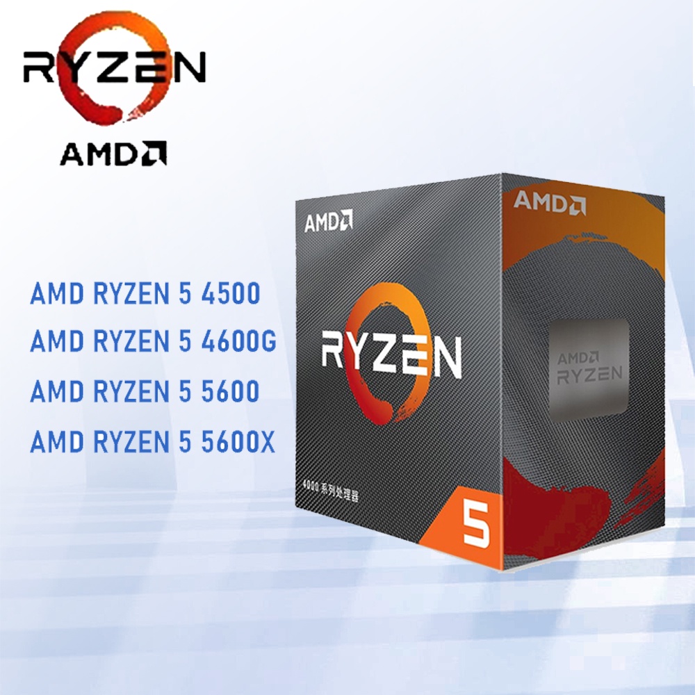 【การจัดส่งในกรุงเทพฯ】โปรเซสเซอร์ CPU AMD RYZEN 5 4500 4600G 5600 5600X 6 คอร์ 12 เธรด อัตราเร่งสูงสุ