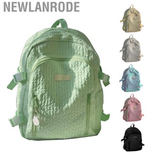 Newlanrode School Backpack  Large  Pure Color Multi Compartment Breathable Girls Backpack Polyester  for School for Women