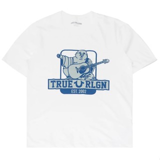 True Religion โลโก้พระพุทธรูปคลาสสิก สําหรับผู้ชาย เสื้อยืด 2002