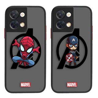 เคสโทรศัพท์มือถือ ผิวด้าน กันกระแทก ลายมาร์เวล สไปเดอร์แมน กัปตันอเมริกา สําหรับ OPPO Reno Z 2 3 4 5 F SE Pro 5G Reno 5 Pro Plus 6 7 8 Z Pro Plus 4G 5G