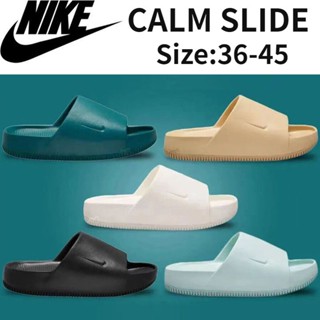 Nike CALM SLIDE รองเท้าแตะลําลอง พื้นนิ่ม ใส่สบาย เหมาะกับเดินชายหาด สําหรับผู้ชาย ผู้หญิง