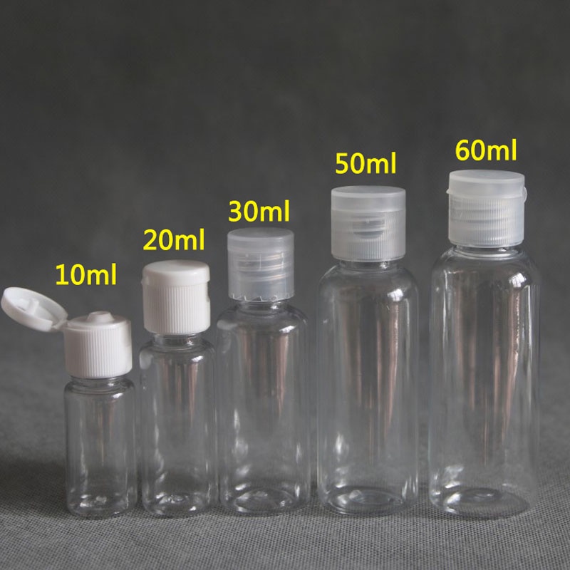 ขวดพลาสติกใส PET สําหรับใส่โลชั่น แชมพู ของเหลว ขนาด 5 มล. - 100 มล.