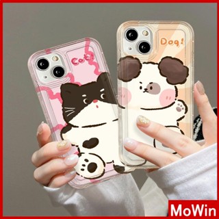 Mowin - เข้ากันได้สำหรับ เคสไอโฟน เคสไอโฟน11 เคส iphone 11 iPhone 14 Pro Max เคส iPhone เคสใส TPU เคสนิ่มถุงลมนิรภัยกันกระแทกป้องกันกล้องแมวน่ารักลูกสุนัขสำหรับ iPhone 13 Pro Max iPhone 12 Pro Max 11 8Plus 7Plus 6Plus XR XS MAX