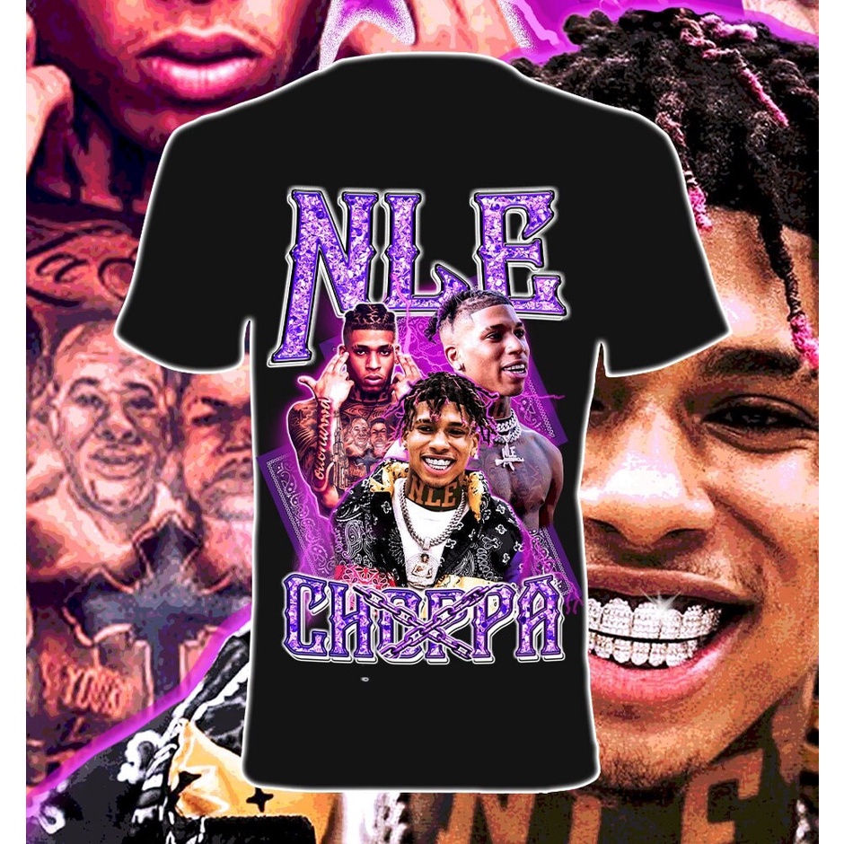 เสื้อยืด พิมพ์ลายกราฟฟิค Nle Choppa สไตล์ฮิปฮอป สําหรับผู้ชาย และผู้หญิง

