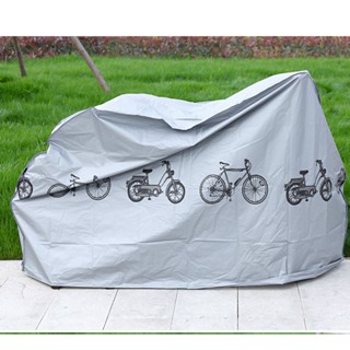 Newyork251 ผ้าคลุมจักรยาน Mountain Bike Dust Cover หนากันฝนสำหรับรถจักรยานยนต์ไฟฟ้าจักรยานสีเทา