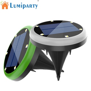 Lumiparty โคมไฟ Led พลังงานแสงอาทิตย์ กันน้ํา เปลี่ยนสีได้ สําหรับตกแต่งสวน สนามหญ้า