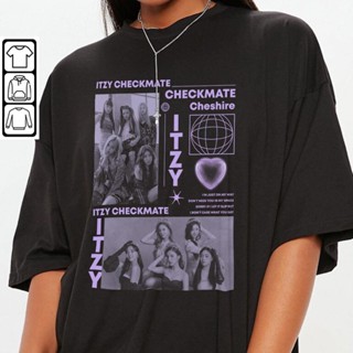 เสื้อยืด พิมพ์ลาย Itzy Checkmate Kpop Tour สไตล์สตรีท เหมาะกับของขวัญ