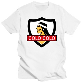 เสื้อยืด ลาย Colo Colo Chile แฮนด์เมด สีดํา สําหรับผู้ชาย ไซซ์ 4XL 5XL 6XL