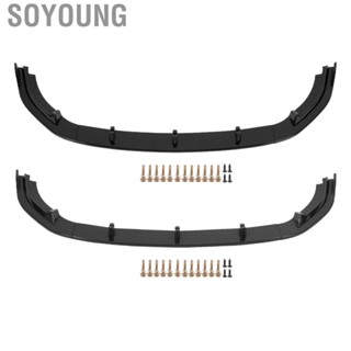 Soyoung Front Splitter  3 Sections High Strength ABS Front Bumper Lip  for Car