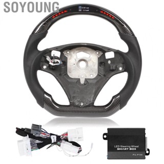 Soyoung Steering Wheels Carbon Fiber  Display Shift Lights Steering Wheel Replacement for BMW 1 3 Series E82 E90 E91 E92 E93 auto