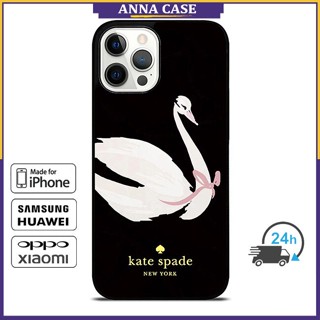 SAMSUNG เคสโทรศัพท์มือถือ ลายหงส์ KateSpade สําหรับ iPhone 60 14 Pro Max 13 Pro Max 12 Pro Max Note10 Plus S22 Ultra