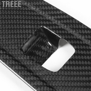 Treee 2 Pcs Window Control Panel Cover Dry Carbon Fiber Glass Lift Button Decoration Frame  for Toyota GR86 Subaru 2022+