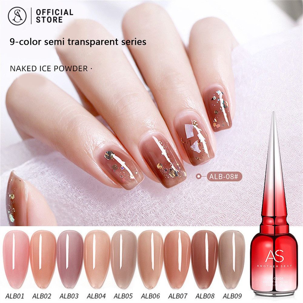 สีเจล สีทาเล็บเจล AS ( รหัส ALB ) 9 เฉด 15ml ยาทาเล็บเจล AS เงา ติดทนนาน เม็ดสีแน่น พร้อมส่ง!
