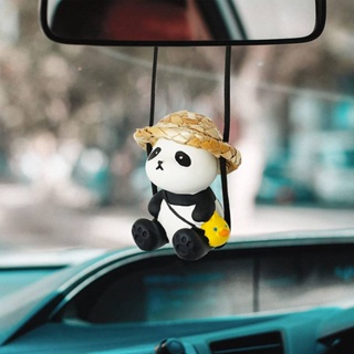 Cute Automobile Hanging Ornament Ornaments inside Car Swing Swing Panda Rearview Mirror Pendant Car Accessories Dashboard mM63