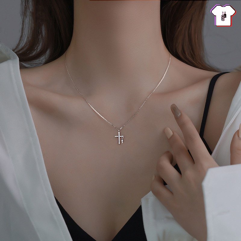 โรแมนติกข้ามจี้สร้อยคอ/ผู้หญิงทองเงินสีสร้อยคอโซ่/ ความเรียบง่าย หญิงเครื่องประดับของขวัญ