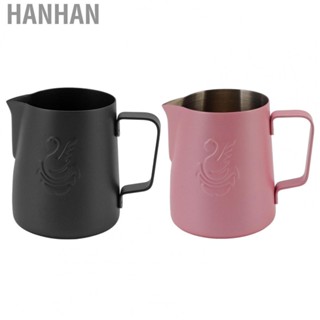 Hanhan Frothing Pitcher  Safe Eagle Beak Spout 420ml  Frothing Pitcher with Handle for Coffee for Cafe