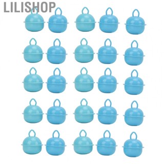 Lilishop Desktop  20pcs Jingle Bells Sky Blue Lake Blue 22mm Iron Material DIY Making Compact Decorative Mini Bells