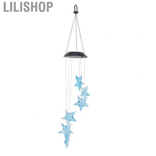 Lilishop Solar Wind Chimes Lamp  Colorful  Optical Star Decorative Light JY