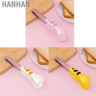 Hanhan Kitchen Cooking Tong Cute  Paw Shape Stainless Steel Small Salad Barbecue  Tong