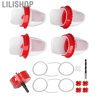 Lilishop Chicken Gravity Feed Kit  Good Airtightness Mouse Proof Easy Install Chicken Feeder  for Buckets