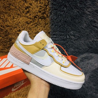 Nike AIR FORCE 1 SHADOW PALE IVORY สําหรับผู้หญิง #2020-1 U1IX