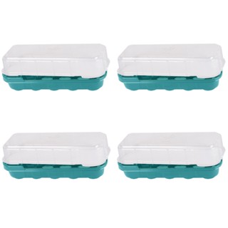 4pcs Garden Reusable Durable With Lid Growing Vegetable Flower 10 Cells Seedling Starter Tray