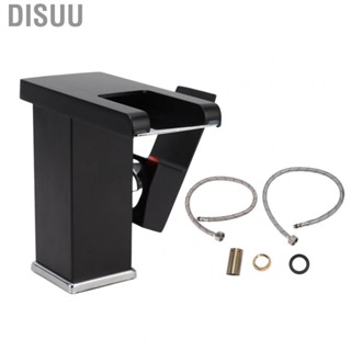 Disuu Bathroom Sink Faucet  Copper Single Handle Water Saving Bathroom Vanity Sink Mixer Tap with Drain Hoses for Hotel