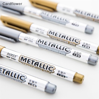 &lt;Cardflower&gt; ปากกาแท็กกระดาษ สีเมทัลลิก สีทอง สีเงิน สําหรับตกแต่งสมุดอัลบั้มรูปภาพ งานเลี้ยงวันเกิด ลดราคา