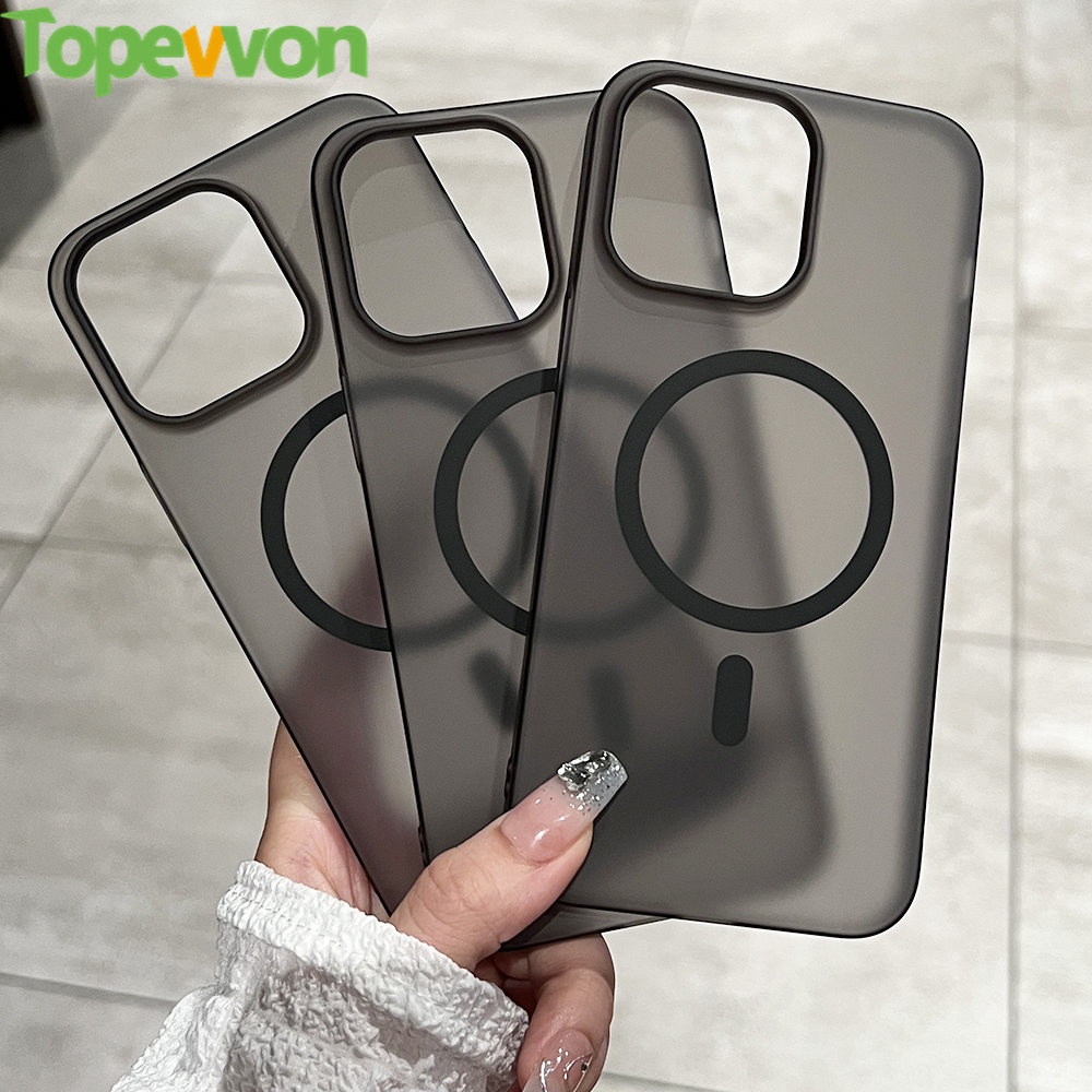 Luxury Ultra Thin Matte Translucent Case สําหรับ iPhone 14 Plus 13 12 Pro Max Case Wireless Chargeic Clear Hard Cover