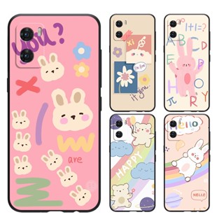 OPPO A94 F11 F11PRO F9 F7 F5 RENO 6 5G RENO5 4 เคสโทรศัพท์มือถือแบบนิ่ม ลายกระต่ายน่ารัก สําหรับ