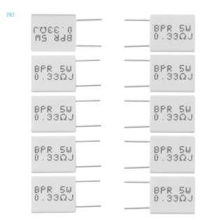 Pri ตัวต้านทานซีเมนต์ 0 33R 5 สําหรับ W 5% 0 33R 0 33 โอห์ม BPR 10 ชิ้น