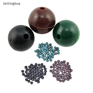 [Jettingbuy] ลูกปัดยางนิ่ม สีน้ําตาล สีเขียว สีดํา 6 มม. อุปกรณ์เสริม สําหรับตกปลา 50 ชิ้น