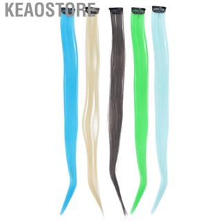 Keaostore Synthetic Hair Extensions  Colored Secure Fit Easy To Wear for Halloween Masquerade Christmas Cosplay