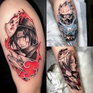 สติกเกอร์รอยสักชั่วคราว ลายการ์ตูนนารูโตะ Kakashi Itachi กันน้ํา อุปกรณ์เสริม สําหรับคอสเพลย์ฮาโลวีน จํานวน 20 ชิ้น