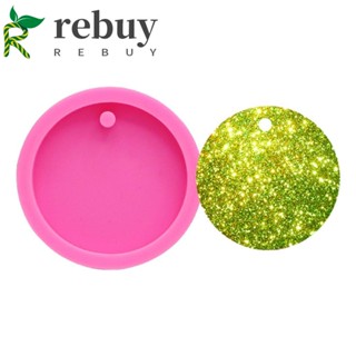 REBUY Hole Disk Round Silicone DIY 3D keychain mould