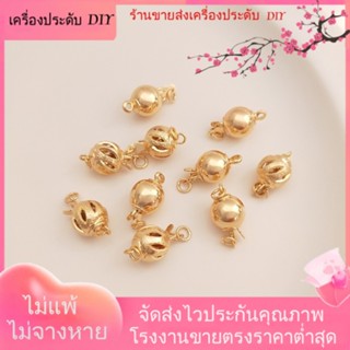 💖เครื่องประดับ DIY ขายส่ง💖สร้อยคอไข่มุก ชุบทอง 14K จี้ทรงกลม กลวง เครื่องประดับ DIY[หัวเข็มขัดเชื่อมต่อ/สร้อยคอ/สร้อยข้อมือ/กําไลข้อมือ]