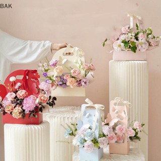 Bak กล่องหิ้วช่อดอกไม้ รูปผีเสื้อ มีหูหิ้ว สําหรับใส่ช่อดอกไม้ ของขวัญ ปาร์ตี้