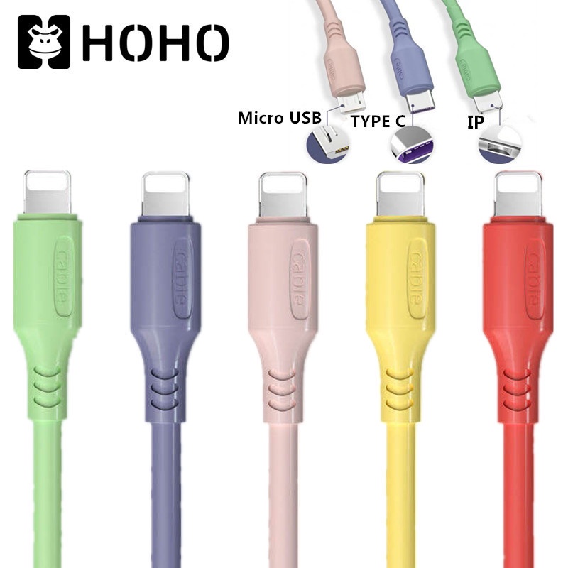 HOHO สายชาร์จสำหรับ สายชาร์จแอนดรอยด์ ใช้สำหรับ  Android data Micro USB TYPE C charging cable สายชาร์จ
