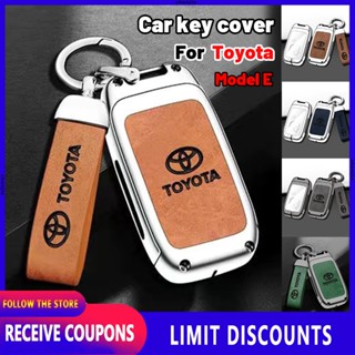 เคสกุญแจรถยนต์ หนังวัวแท้ โลหะผสมสังกะสี คุณภาพสูง สําหรับ Toyota Toyota รุ่น E raize Vios Fortuner Innova Corolla Altis Hiace Avanza Land Cruiser Hilux Camry Wigo RAV4 Revo Corolla Yaris Previa FJ Cruisertantu Alphard Prado Sienna Tundra Coaster GT86 Li