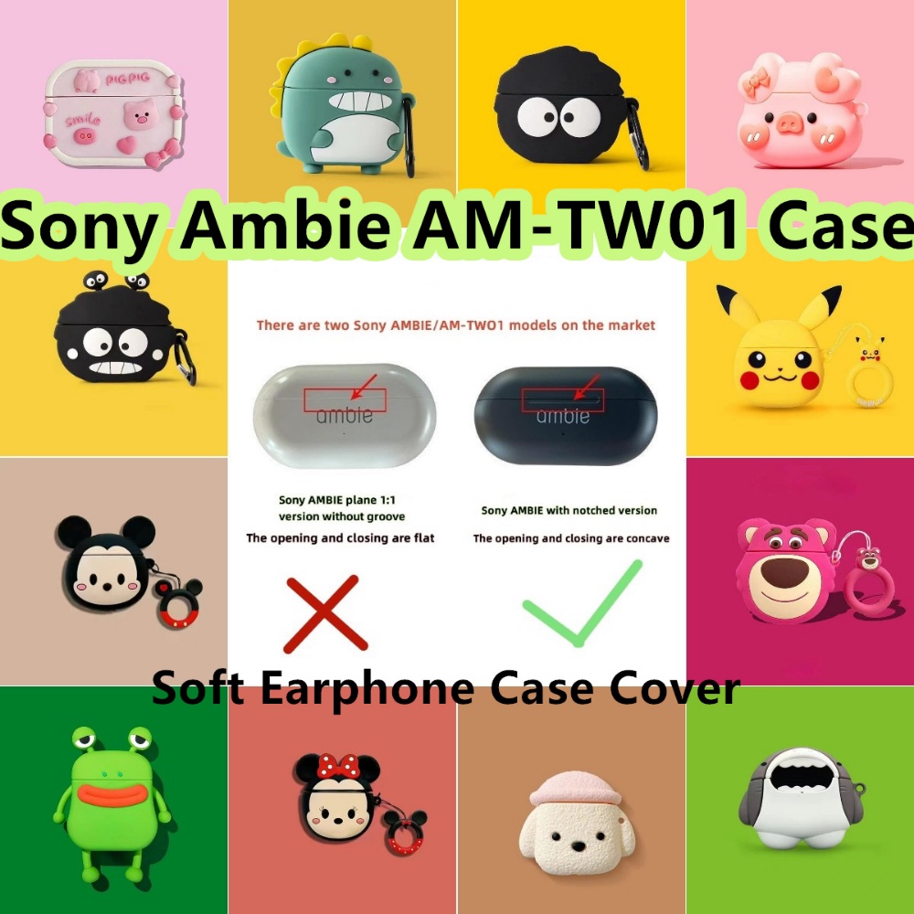 สําหรับ Sony Ambie AM-TW01 กรณี Cool Tide การ์ตูนสําหรับ Sony Ambie AM-TW01 ปลอกหูฟังแบบนุ่มฝาครอบ
