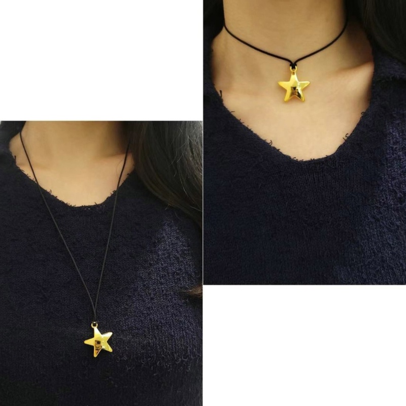 Niki Fashion Star Pendant Necklace Adjustable Clavicle Chain Chocker Party Jewelry