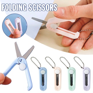 New Portable Scissors Office Students Mini Stainless Scissors Folding Scissors