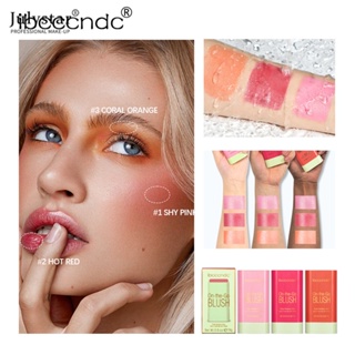 JULYSTAR Multi-use Makeup Blush Stick Solid Moisturizer Stick Shadow Lips Cheek Blusher Pink Red Orange Waterproof Peach Creamy Makeup