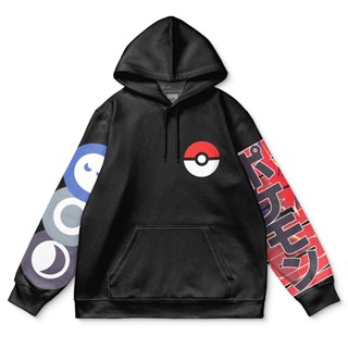 เสื้อกันหนาว มีฮู้ด ลายโปเกม่อน Zoroark สไตล์สตรีท