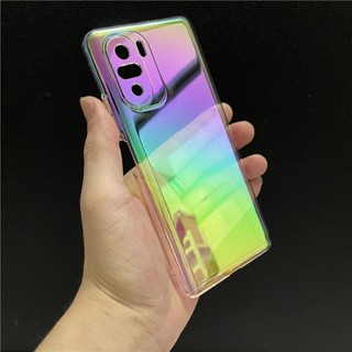 เคสโทรศัพท์มือถือ PC แข็ง แบบบางพิเศษ สีรุ้ง สําหรับ Xiaomi Redmi K40 Pro Poco F3