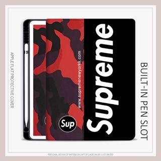 Supreme เคส iPad mini 5 6 เคส iPad air 1 2 3 4 5 pro 11 2022 10.9 gen10 10.2 gen 7/8/9 ถุงลมนิรภัย สามทบ ช่องใส่ปากกา