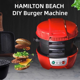 Hamilton BEACH เครื่องทําเบอร์เกอร์ เครื่องทําอาหารเช้า ขนาดเล็ก อเนกประสงค์ น้ําหนักเบา สําหรับทําขนมปัง แซนวิช วาฟเฟิล